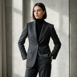 Structured Blazer in Bone