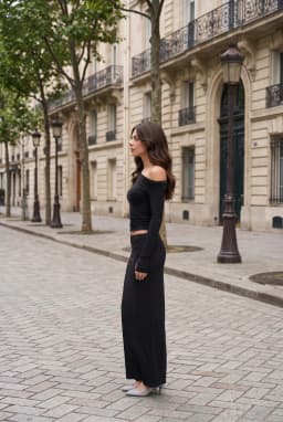 Asymmetrische langärmelige One-Shoulder Drapierte Bluse Schwarz