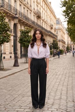 Striped Cotton Button Down Shirt with Pocket