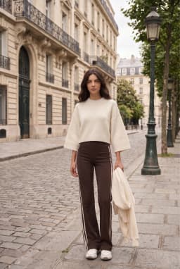 Damen Oversize Fledermausärmel Strickpullover Creme — Weiß