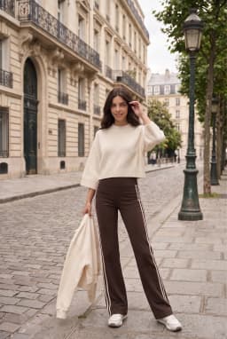 Damen Oversize Fledermausärmel Strickpullover Creme — Weiß