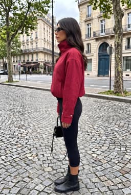 Damen Rote Karierte Oversize Zip-Up Bomberjacke