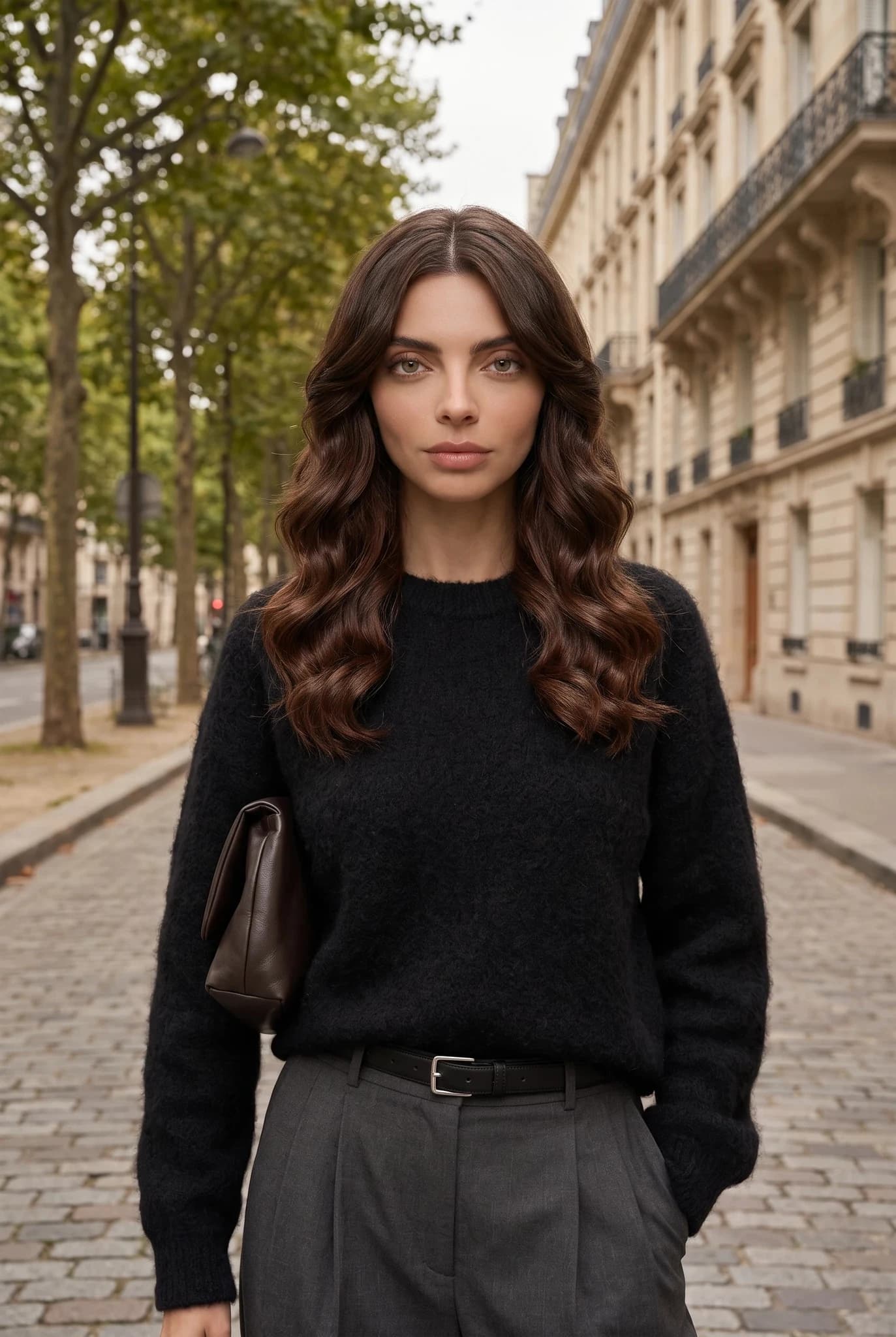 Damen Pullover mit Rundhalsausschnitt aus Strukturiertem Strick